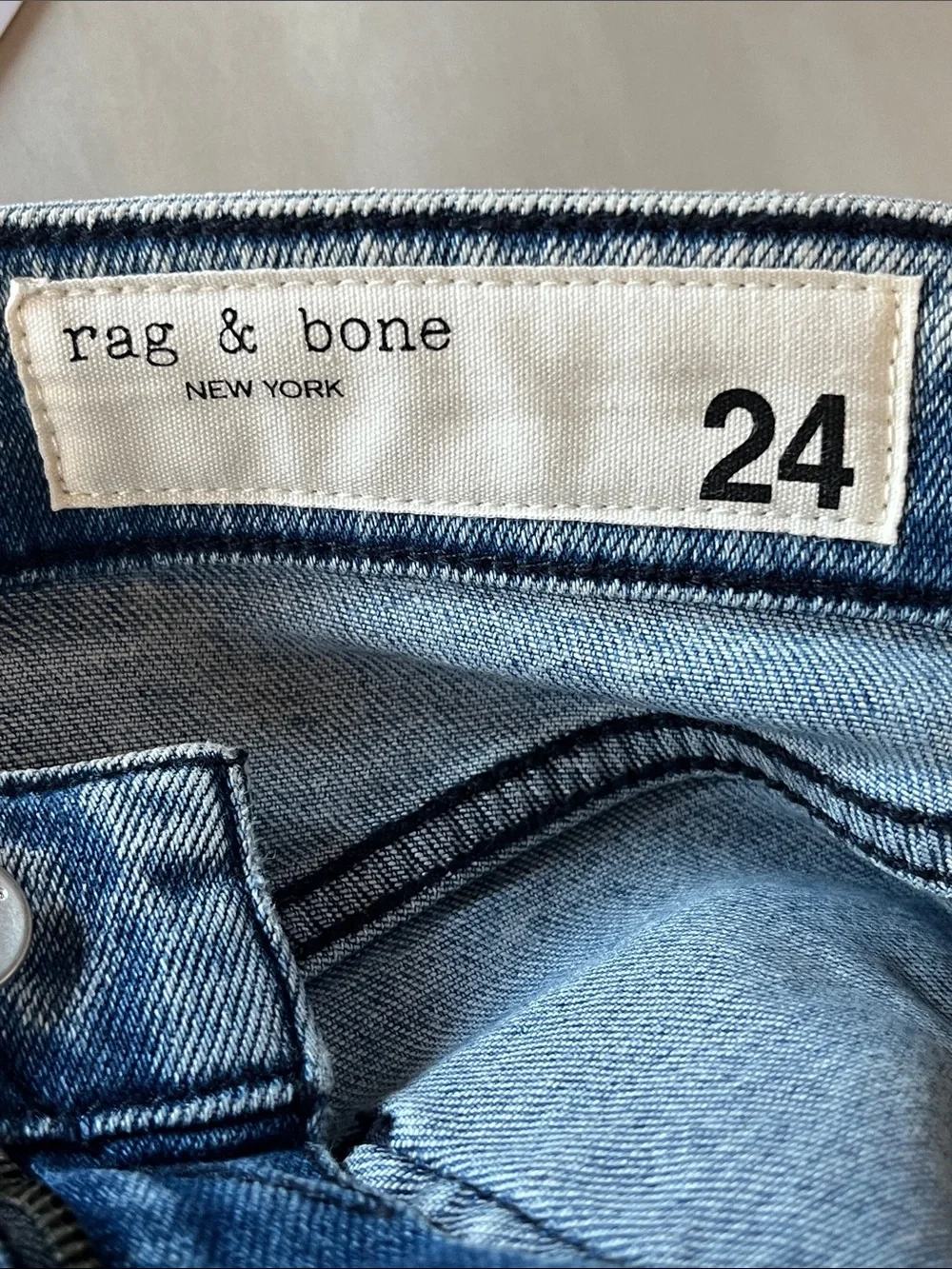 NWT Rag & Bone | Nina High Rise Skinny in Venus Stretch Denim Jeans 24‎